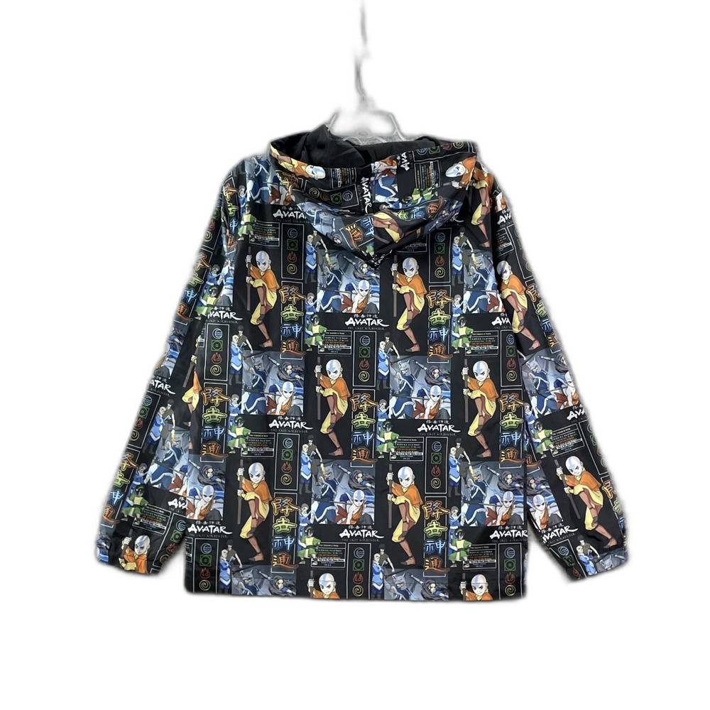 Nickelodeon Avatar The Last Airbender Windbreaker Jacket Men Medium Hooded Skate - Picture 2 of 10